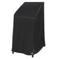 Modern Leisure Black Diamond Stackable/High Back Bar Chair Cover, Waterproof, 27 in. L x 27 in. W x 49 in. H, Black 3086
